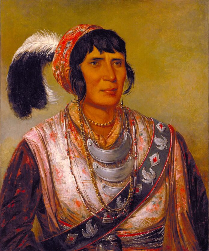 George Catlin’s 1838 portrait of Seminole leader Osceola, a central figure of the Second Seminole War